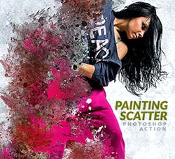 极品PS动作－喷溅抽离(含高清视频教程)：Painting Scatter Photoshop Action